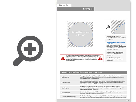 Product Bild runder_holzstempel_mit_violettem_stempelkissen
